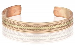 Buy Pure Copper Cuff Dome-two Tone in Stockton, California